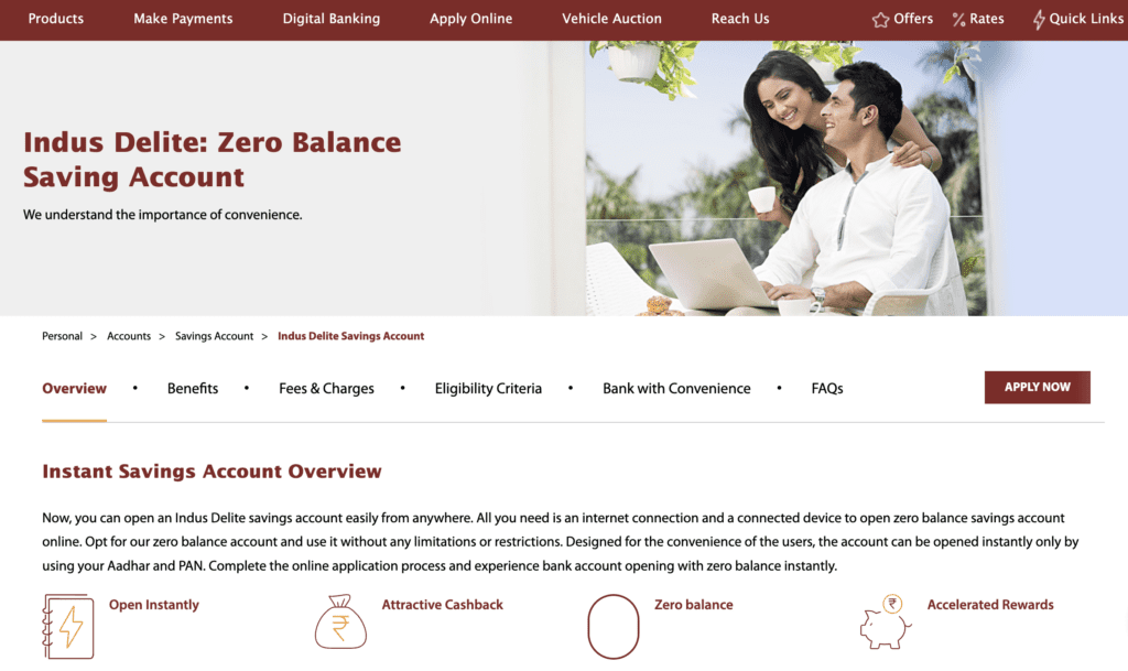 indus bank account opening : etech knowledge