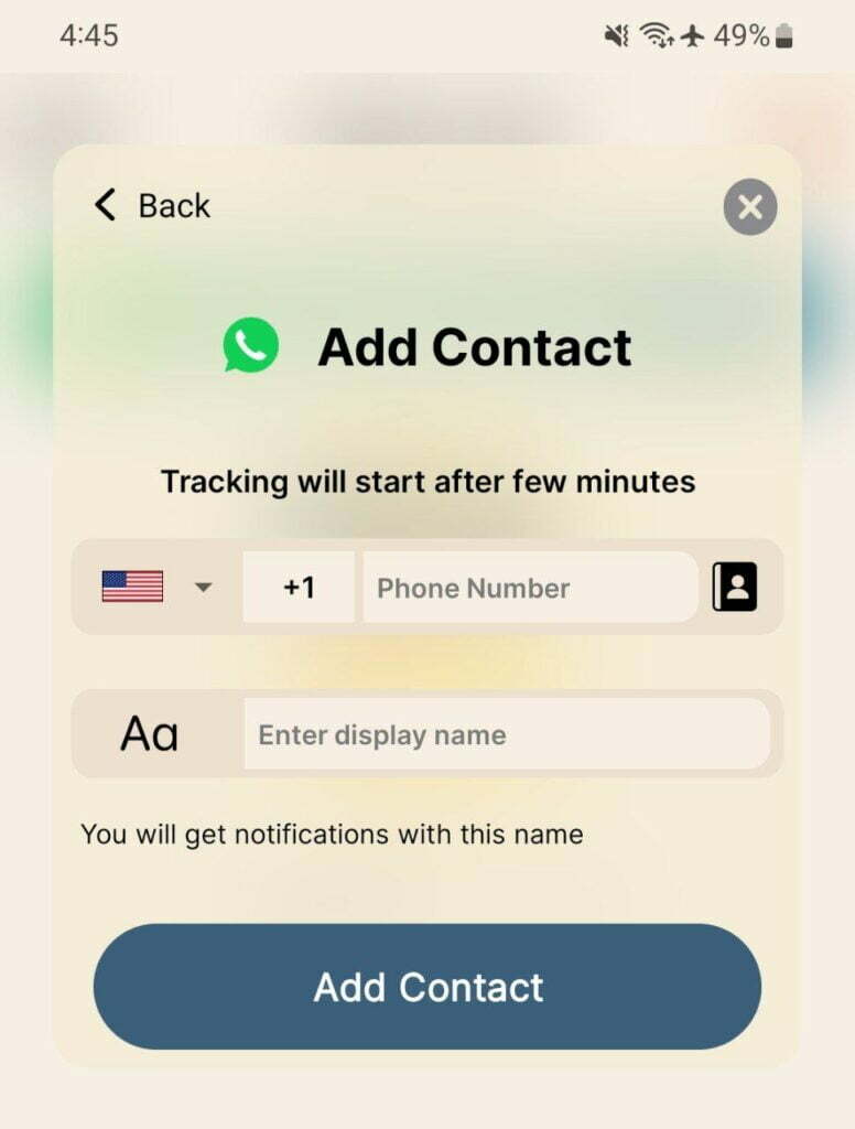 WhatsApp Online/Offline Notification Tracker App (WhatsApp Last Seen Tracker)