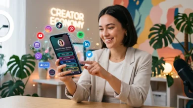 Best biolink app and website for creators in 2026 displayed on a modern smartphone interface